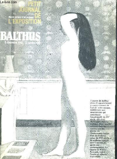 PETIT JOURNAL DE L'EXPOSITION - MUSEE NATIONAL D'ART MODERNE - BALTHUS 5 NOVEMBRE 1983 - 23 JANVIER 1984.