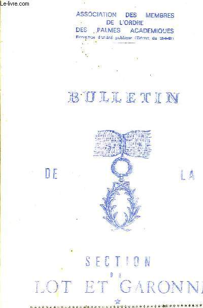 BULLETIN DE LA SECTION DE LOT ET GARONNE - JANVIER 1897 N15.