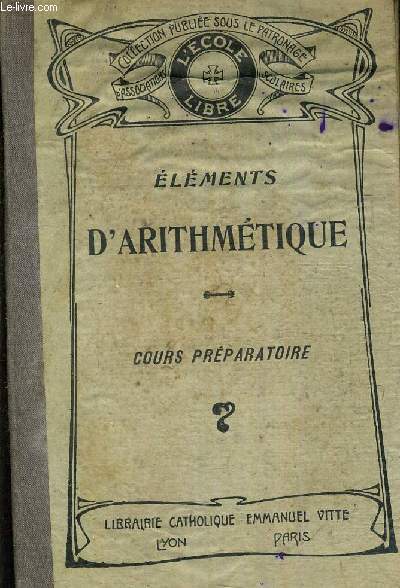ELEMENTS D'ARITHMETIQUE - COURS PREPARATOIRE.