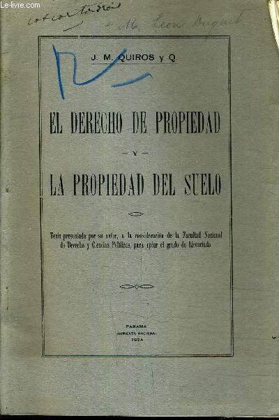 EL DERECHO DE PROPIEDAD Y LA PROPIEDAD DEL SUELO - (PLAQUETTE).