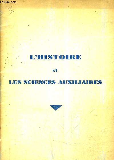 L'HISTOIRE ET LES SCIENCES AUXILIAIRES DE L'HISTOIRE - CATALOGUE.