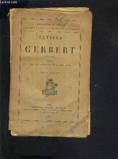 LETTRES DE GERBERT 983-997.
