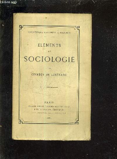 ELEMENTS DE SOCIOLOGIE.