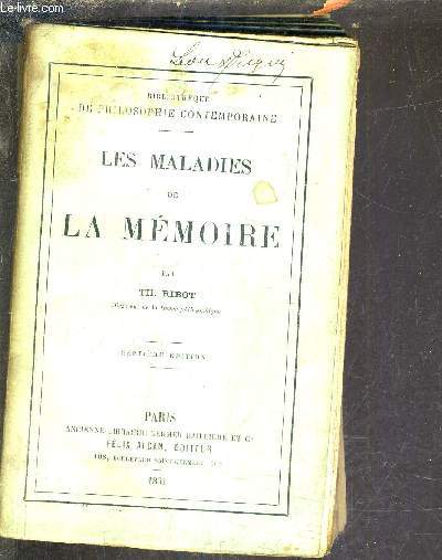 LES MALADIES DE LA MEMOIRE /7E EDITION.