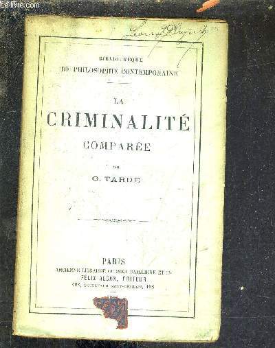 LA CRIMINALITE COMPAREE.