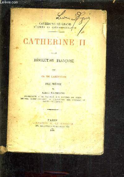 CATHERINE II ET LA REVOLUTION FRANCAISE.
