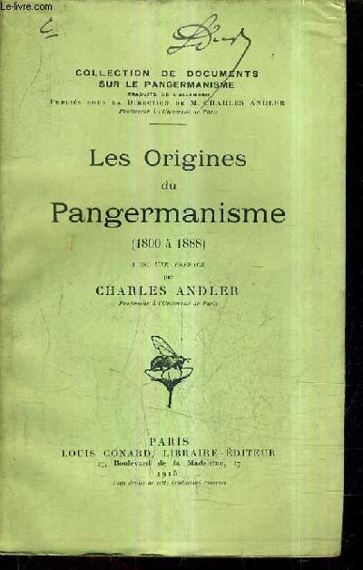 LES ORIGINES DU PANGERMANISME 1800 A 1888.