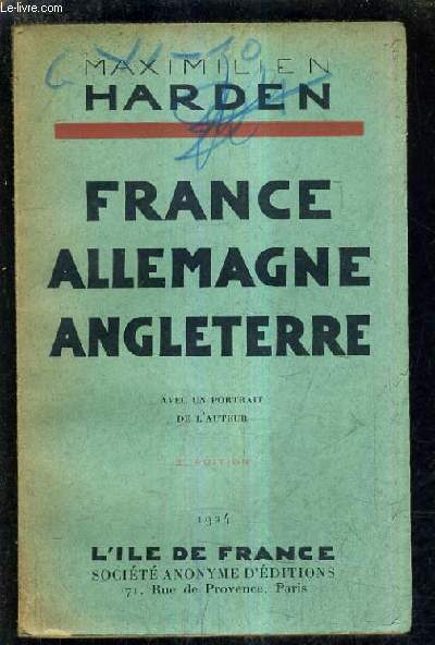 FRANCE ALLEMAGNE ANGLETTERRE /3E EDITION.