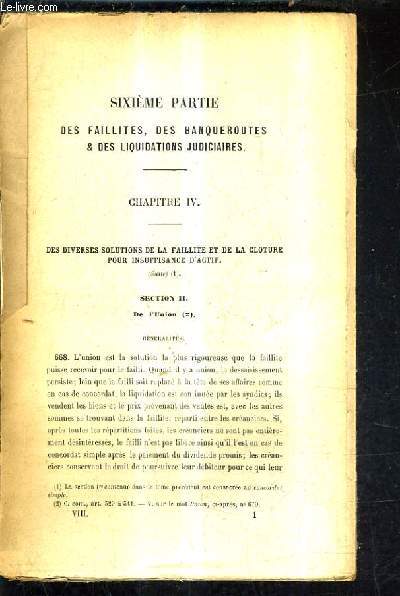 TRAITE DE DROIT COMMERCIAL / TOME VIII / II : DES FAILLITES BANQUEROUTES ET LIQUIDATIONS JUDICIAIRES.