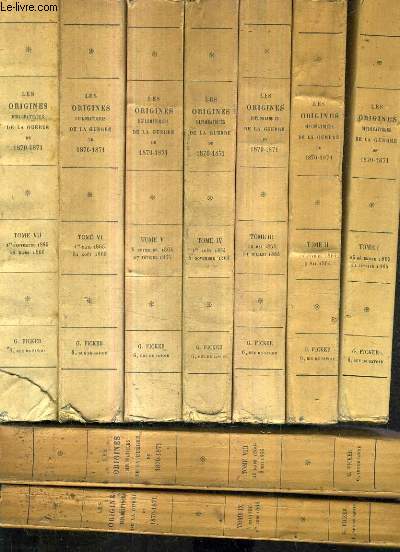 LES ORIGINES DIPLOMATIQUES DE LA GUERRE DE 1870-1871 REUCEIL DE DOCUMENTS PUBLIE PAR LE MINISTERE DES AFFAIRES ETRANGERES - EN 9 TOMES.
