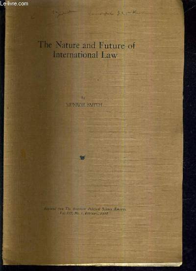 THE NATURE AND FUTURE OF INTERNATIONAL LAW (PLAQUETTE).
