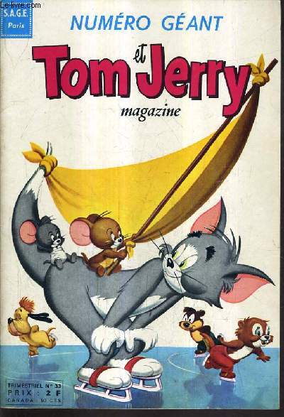 TOM JERRY MAGAZINE - NUMERO GEANT N 33 - Tom et Jerry un sommeil rparateur - foffo la toison d'or - nounourse et ourson trop de bonnes choses - jerry et mitsou sans logis - ouisti et titi un chien bien dress - flic et floc le miroir porte bonheur etc..