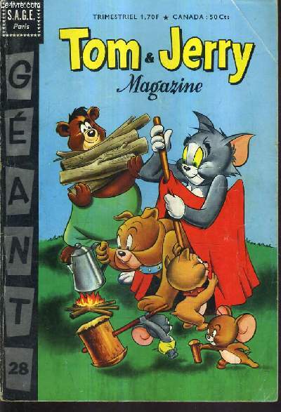 TOM JERRY MAGAZINE - NUMERO GEANT N28 - Tom et Jerry une aventure au cirque - bop et be bop une cachette originale - nounourse et ourson une pche miraculeuse - flic et floc prisonniers au zoo - les deux mousquetaires le roi se fait des cheveux etc.