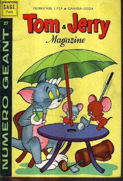 TOM JERRY MAGAZINE - NUMERO GEANT N27 - Tom et Jerry parieur s'abstenir - bop et be bop une bonne farce aux deux comparses - amusez vous avec jerry et bop - ouisti et titi faon de parler - les 2 mousquetaires pour le chat un traitement de cheval etc...