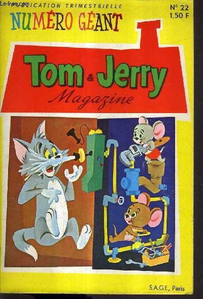 TOM JERRY MAGAZINE - NUMERO GEANT N22 - Tom Jerry une partie de campagne compromise - nounourse et ourson une ducation difficile - flic et floc une cherokee moderne - une nouvelle : plumeauvent - jeux : tu trembles carcasse , les folatreries etc...