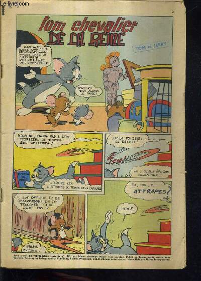 FANTAISIES DE TOM JERRY N8 - Tom et Jerry tom chevalier de la reine - bop et be bop un cadeau inattendu - foffo - les deux mousquetaires l'pe magique - ouisti et titi une maison arienne etc.