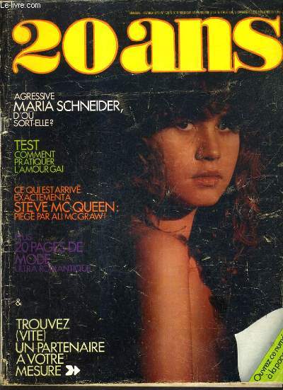 20 ANS N126 FEVRIER 1973 - Marie Schneider star inattendue - les dsarrois de steve mcqueen - quel partenaire choisirez vous - des tenus pour le bord de l'eau - ayez chaud en toute saison - en normandie un romantisme blanc etc...