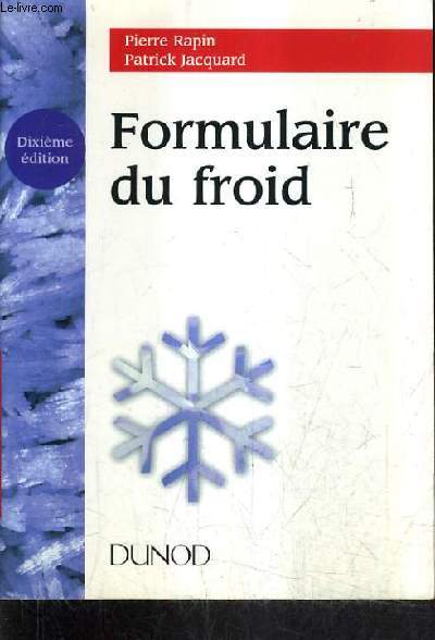 FORMULAIRE DU FROID / 10E EDITION.