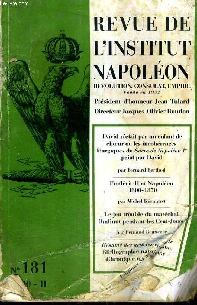 REVUE DE L'INSTITUT NAPOLEONN181 2000-II.