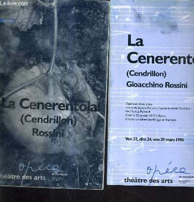 PLAQUETTE : LA CENERENTOLA (CENDRILLON) ROSSINI - OPERA DE NORMANDIE THEATRE DES ARTS.