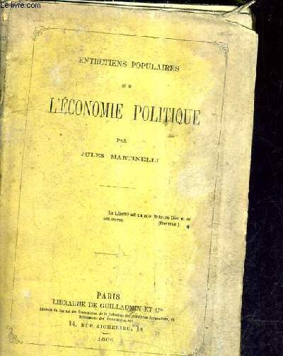 ENTRETIENS POPULAIRES SUR L'ECONOMIE POLITIQUE.