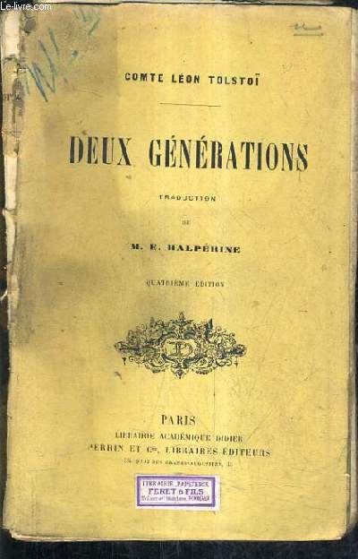 DEUX GENERATIONS / 3E EDITION.