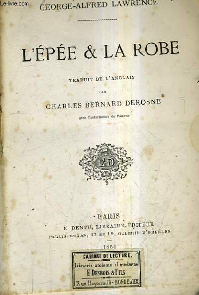 L'EPEE & LA ROBE.