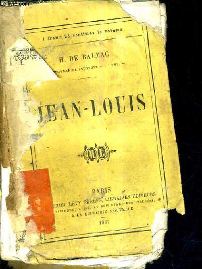 JEAN LOUIS / OEUVRES DE JEUNESSE - 1ER VOL .