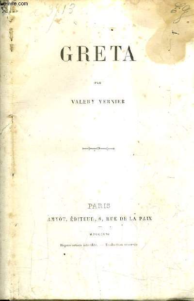 GRETA. - VERNIER VALERY - 1861 - Photo 1/1