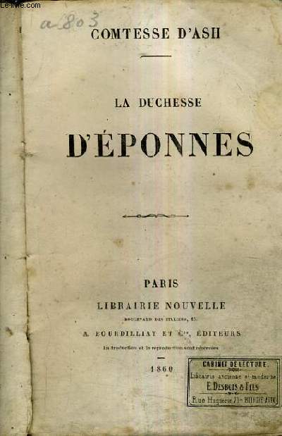 LA DUCHESSE D'EPONNES.