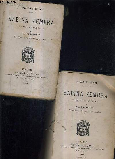 SABINA ZEMBRA / EN 2 TOMES / TOMES 1 + 2 .