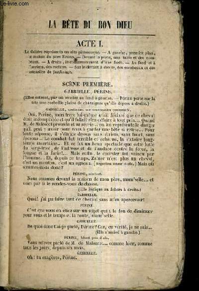 LA BETE DU BON DIEU / MUSIQUE DE M.GONDOIS.