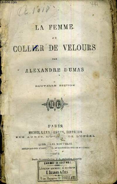 LA FEMME AU COLLIER DE VELOURS / NOUVELLE EDITION.