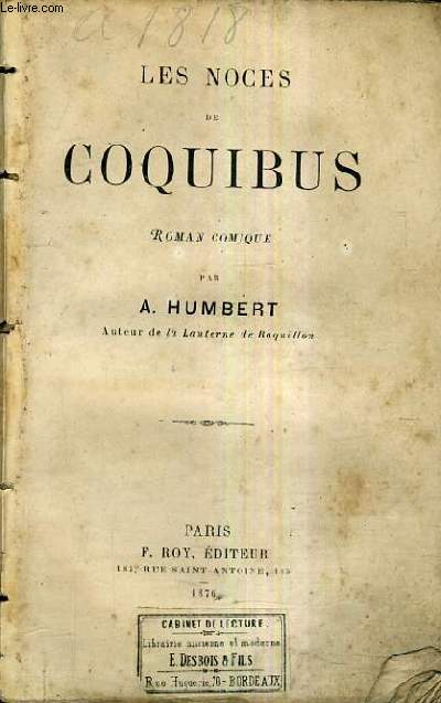 LES NOCES DE COQUIBUS / ROMAN COMIQUE.