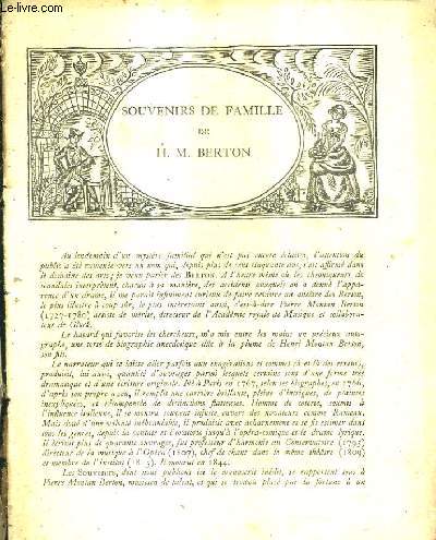 SOUVENIRS DE FAMILLE DE H.M.BERTON - LE PROBLEME DES ORNEMENTS DANS LA MUSIQUE - UN NOUVEAU SYST7ME DE NOTATION MUSICALE - PIERRE AUBRY - LEURS MAINS - UNE RENCONTRE AU MUSIC HALL - LES MUSICIENS BELGES - CAUSERIE SUR LE CHEF D'ORCHESTRE ETC.