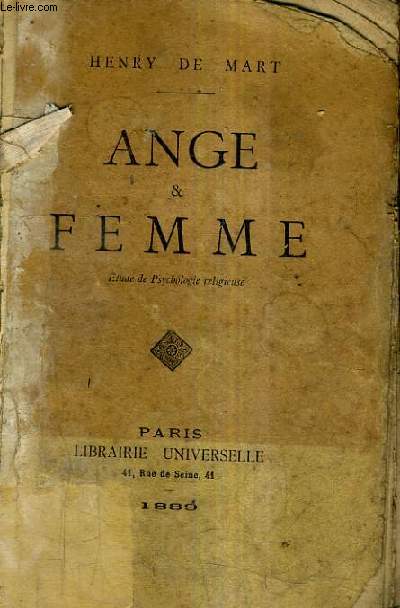 ANGE & FEMME ETUDE DE PSYCHOLOGIE RELIGIEUSE.