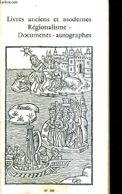 CATALOGUE LIVRES ANCIENS ET MODERNES REGIONALISME DOCUMENTS AUTOGRAPHES N33 BELLANGER NANTES.