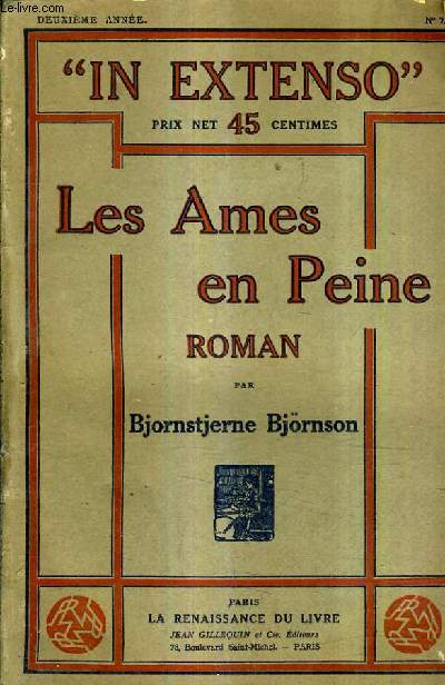 LES AMES EN PEINE / ROMAN / 2E ANNEE N7 COLLECTION IN EXTENSO.