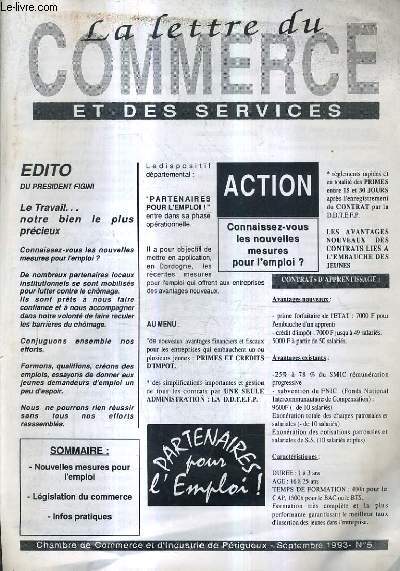 LA LETTRE DU COMMERCE ET DES SERVICES - N5 SEPTEMBRE 1993.