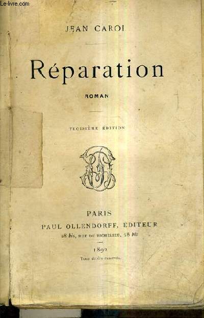 REPARATION - ROMAN / 3E EDITION.