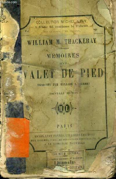MEMOIRES D'UN VALET DE PIED / NOUVELLE EDITION / TRADUITS PAR WILLIAM L.HUGHES.
