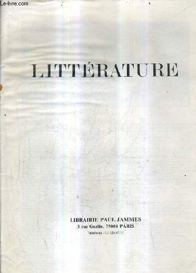 CATALOGUE N240 DE LA LIBRAIRIE PAUL JAMMES.