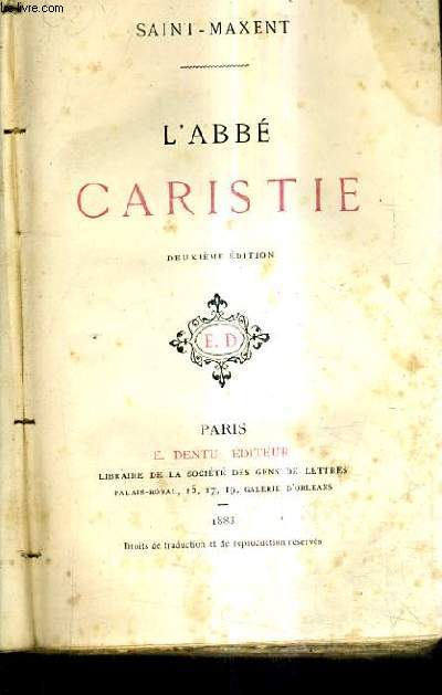 L'ABBE CARISTIE / 2E EDITION.