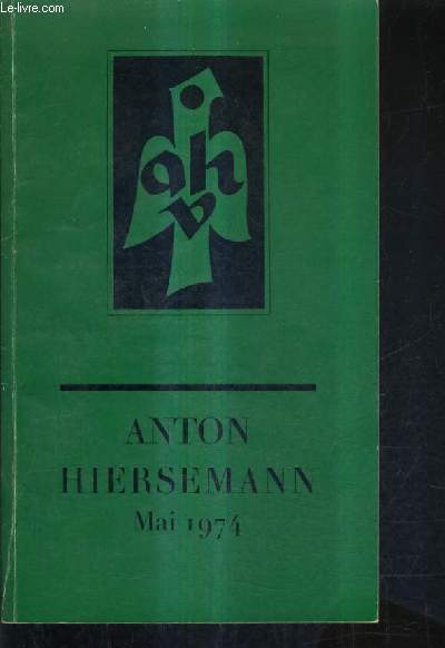 KATALOG ANTON HIERSEMANN VERLAG.