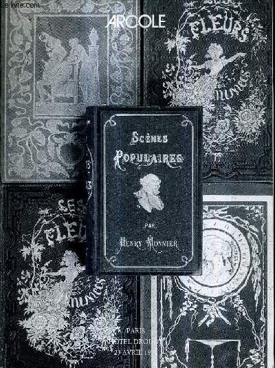 CATALOGUE DE VENTES AUX ENCHERES - BIBLIOTHEQUE DE MONSIEUR C.. 1820-1920 DES ILLUSTRATEURS ROMANTIQUES AUX ILLUSTRATEURS ART NOUVEAU - DROUOT RICHELIEU - 25 AVRIL 1991.