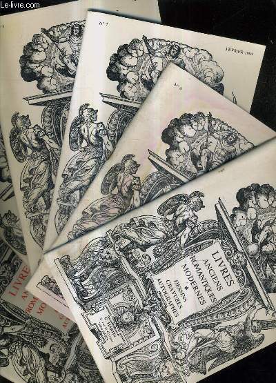 LOT DE 6 CATALOGUES DE LA LIBRAIRIE H.MARTIN - LIVRES ANCIENS ROMANTIQUES MODERNES DESSINS GRAVURES AUTOGRAPHES - N ? OCT.1982 + N6 OCT.1983 + N7 FEV.1984 + N8 MAI 1984 + N10 FEV.1985 + N11 SEPT.1985.