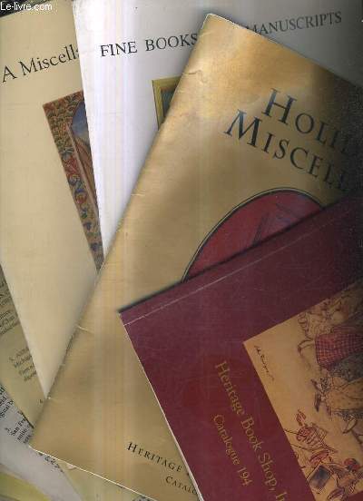 LOT DE 10 CATALOGUES ANGLAIS DE LA LIBRAIRIE HERITAGE BOOK SHOP .