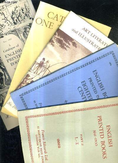 LOT DE 5 CATALOGUES EN ANGLAIS : FRANCIS EDWARDS LTD - N996 + N1001 + N1007 + N1000 + N992 - (VOIR NOTICE).