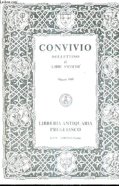CATALOGUE EN ITALIEN : BULLETTINO DI LIBRI ANTICHI MAGGIO 1989 - LIBRERIA ANTIQUARIA PREGLIASCO.