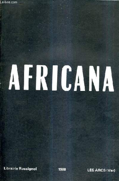 CATALOGUE DE LA LIBRAIRIE ROSSIGNOL LES ARCS - 1988 - LIVRES SUR L'AFRIQUE.